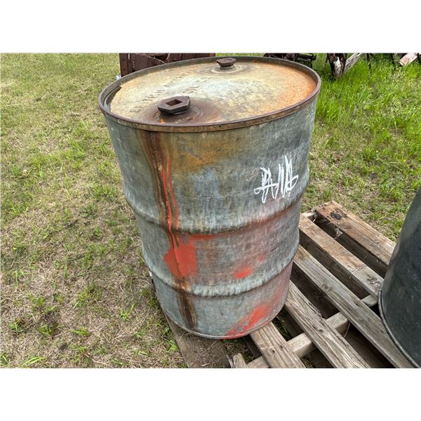 British American oil drum