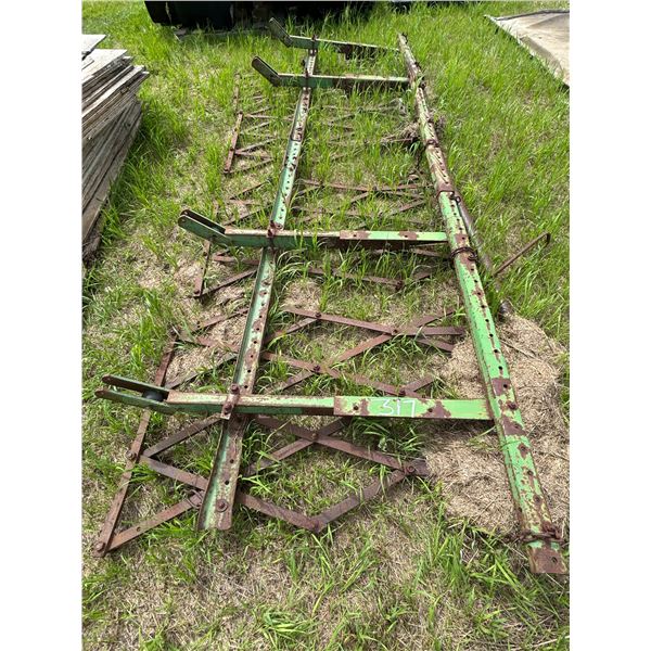 4 harrows & draw bar