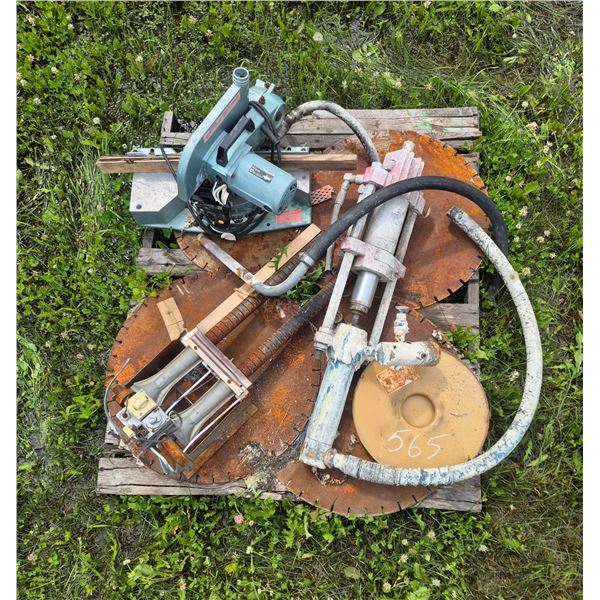 4 diamond blades, Attach cut of saw