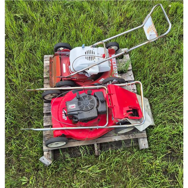 2 push mowers