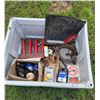 Image 1 : Misc. oils, cable, plastic tote does not go