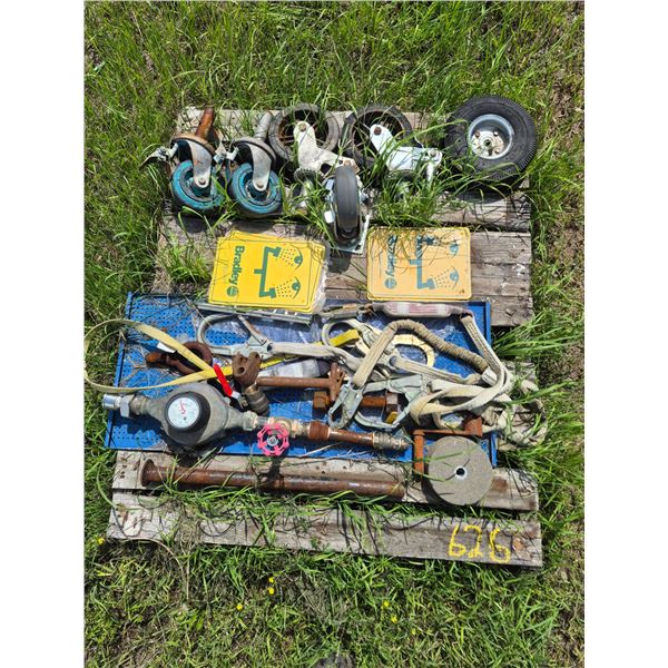 Grindstone, Amco meter valve, and 6 various wheels