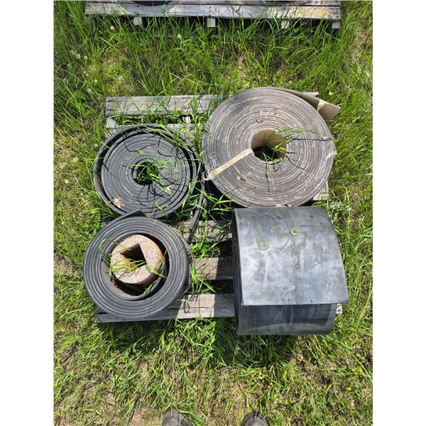 4 rolls of belting, from 5-12.5"