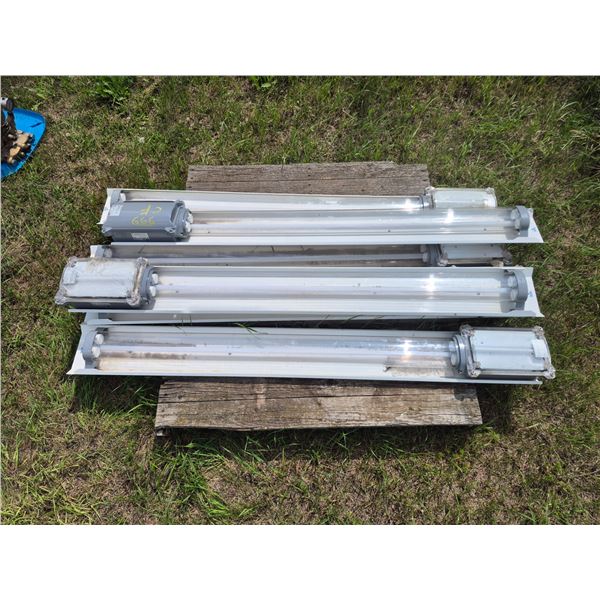 6-48" light fixtures, fluorescent , as new