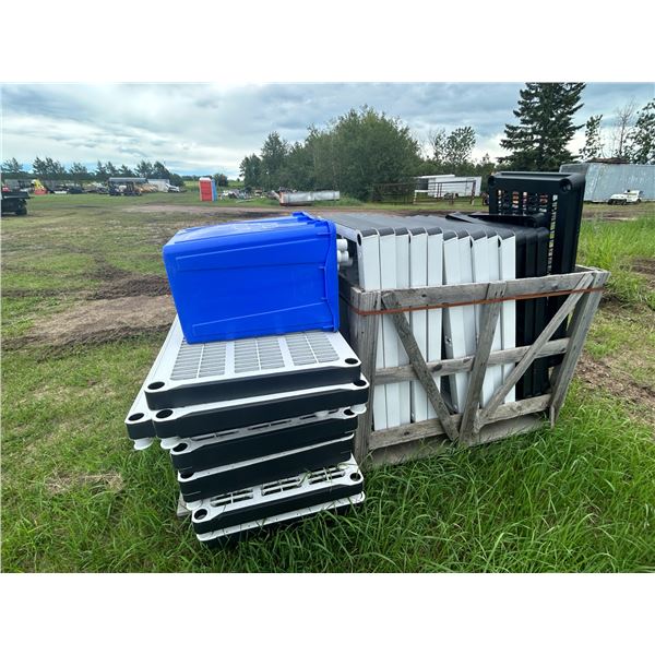 Qty of plastic shelving, as new