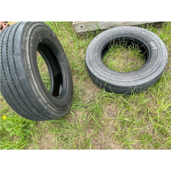2- V.G 245/19.5 Bridgestone tires, selling together