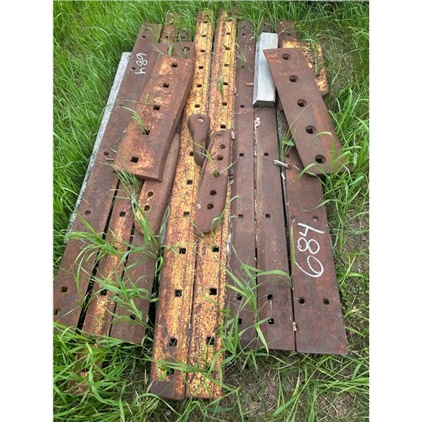 Pallet of grader blades etc.