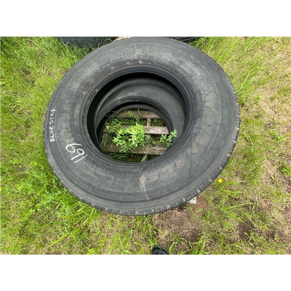 2- 11R x 24.5's , selling all together