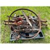 Image 1 : Old wagon wheel parts