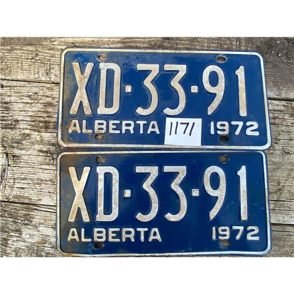 2-1972 plates, selling together