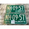 Image 1 : 2 green 1971 plates, selling together