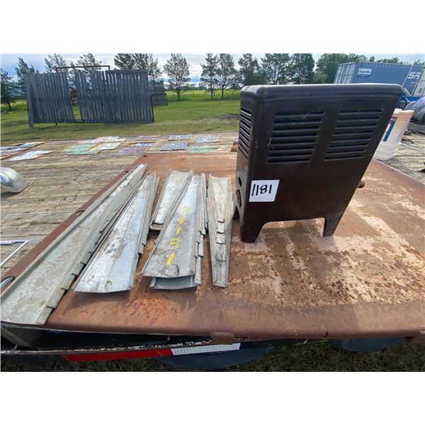 10.5" x 14.5" heater, and galv grain bin