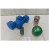 Image 1 : Dumbbells, Ankle Weights and 3 Pound Ball