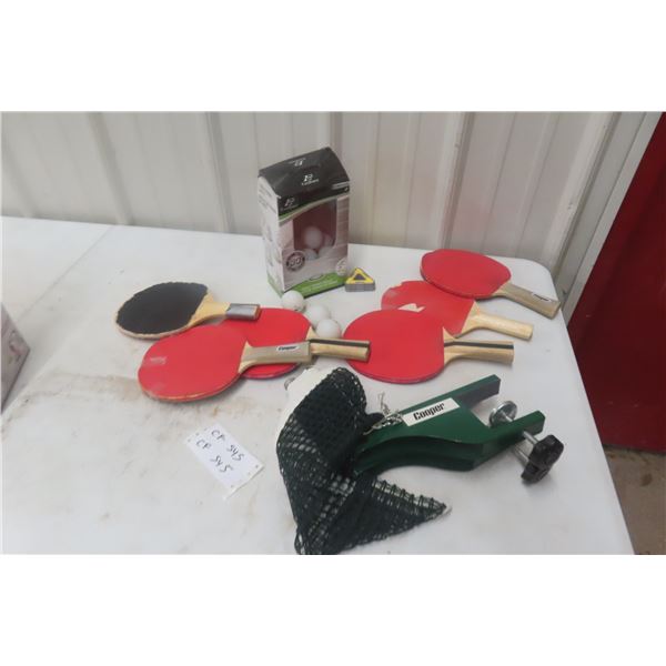 Cooper Ping Pong Net, Paddles and Balls