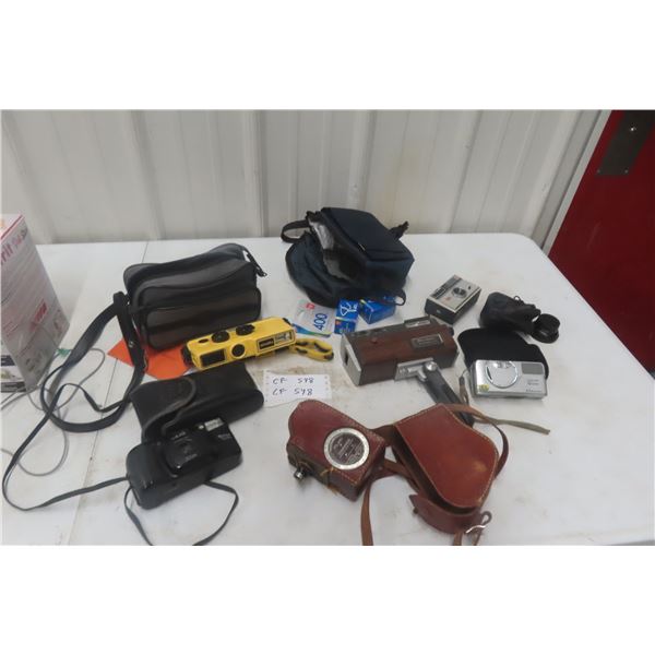 8mm Video Camera, Film and Various Cameras