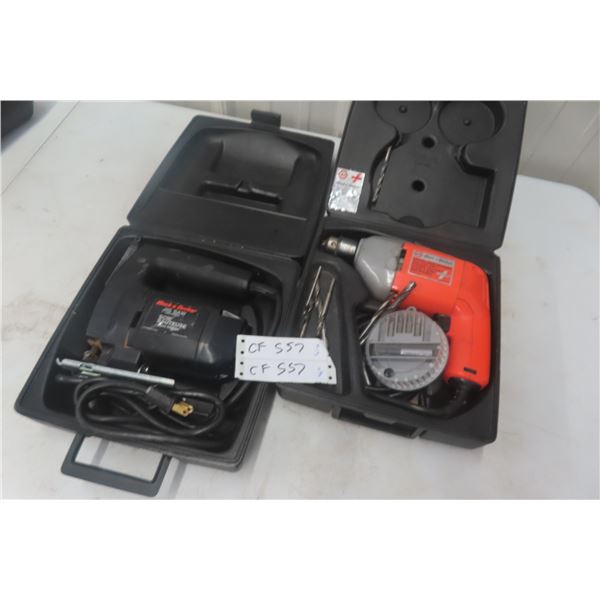 Black and Decker Power Jig Saw and Drill – Both with Cases