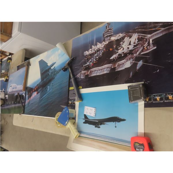 Aviation and Ship Posters – Qty 7: Airplanes, Queen Mary, The Spruce Goose 