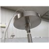 Image 6 : 2 Hanging Light Fixtures: Brushed Stainless with 5 Bubble Glass Shades, 41" Tall & Matte Black with 