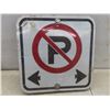 Image 3 : 2 Metal "No Parking" Signs: 12½" x 12"