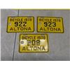 Image 2 : 7 Altona Bicycle Licence Plates and Country 104 Novelty Plate