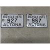 Image 3 : 7 Altona Bicycle Licence Plates and Country 104 Novelty Plate