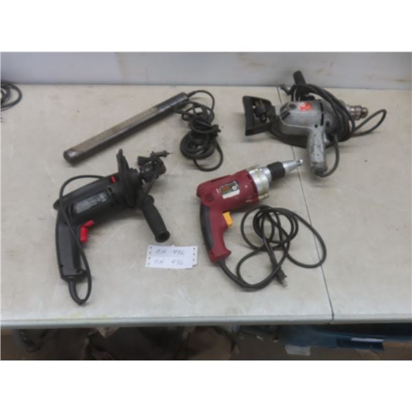 Power Tools: Jobmate ½" Impact, Chicago Electric 4" Drywall Driver, Black and Decker ½" Drill and Tr