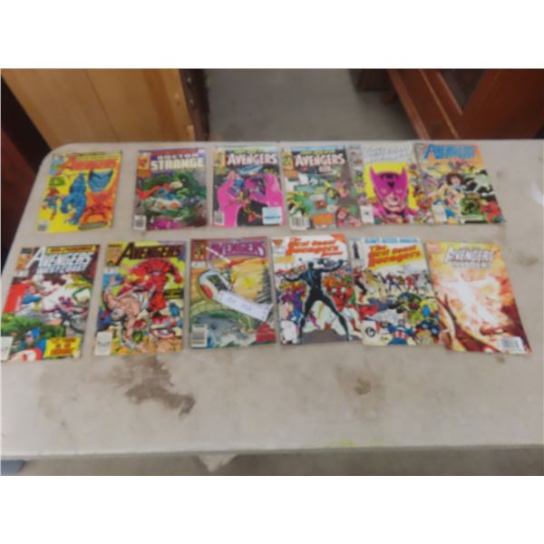 12 Marvel Comics: Avengers, Doctor Strange – Price Range 35¢ to $1.75