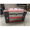 Image 1 : Antique Dome-Top Steamer Trunk with Tray – 19" x 30" x 16"