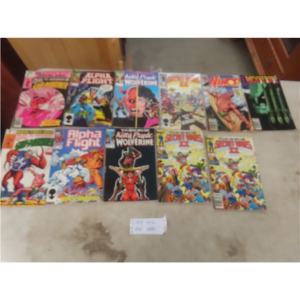 11 Marvel Comics: Wolverine, Secret Wars II, Alpha Flight