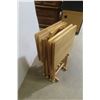 Image 3 : Wood Folding TV Tables with Rack – Qty 4