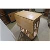 Image 4 : Rolling Dropleaf Breakfast Bar with 2 Nesting Stools
