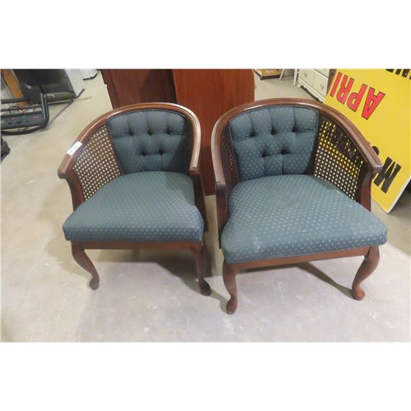 Rattan Accent Occasional Chairs – Qty 2