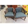 Image 1 : Rattan Accent Occasional Chairs – Qty 2