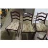 Image 10 : Pedestal Table – 30" x 54" x 38" with Two 12" Leaves and 6 Chairs – Cherry Finish