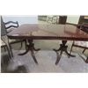 Image 2 : Pedestal Table – 30" x 54" x 38" with Two 12" Leaves and 6 Chairs – Cherry Finish