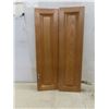 Image 13 : Oak Cabinet Doors with Hardware: Various Sizes – Largest 30" x 16½" – Corner Piece 30" x 8