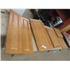 Image 1 : Oak Cabinet Doors with Hardware: Various Sizes – Largest 30" x 16½" – Corner Piece 30" x 8
