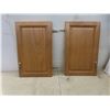 Image 7 : Oak Cabinet Doors with Hardware: Various Sizes – Largest 30" x 16½" – Corner Piece 30" x 8