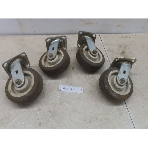 Plate-Mount 6" Swivel Castors – Qty 4