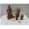 Image 1 : 4 Wood Carvings – Tallest 13"