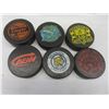 Image 2 : 10 Hockey Pucks Including Winnipeg Jets, 2 Pictures Edmonton Oilers 8" x 10" and NHL Steering Wheel 