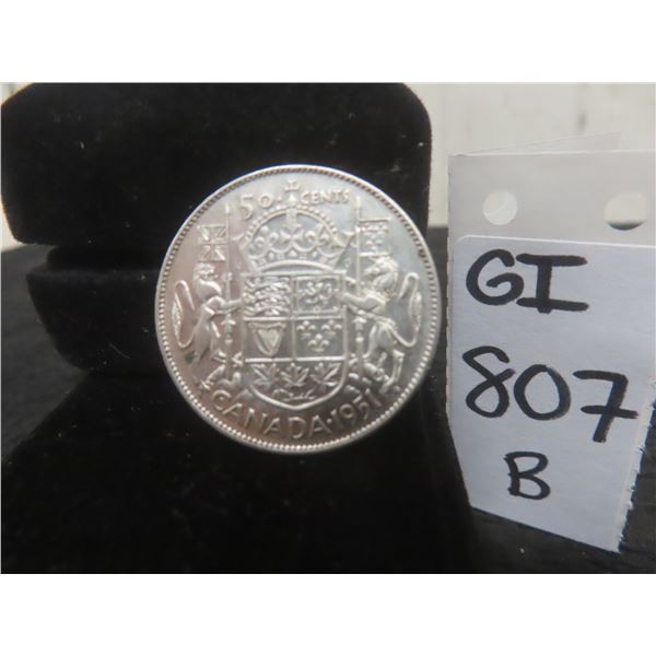 1951 Canadian 50-Cent Coin