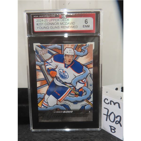 Graded Connor McDavid Young Guns Renewed Card