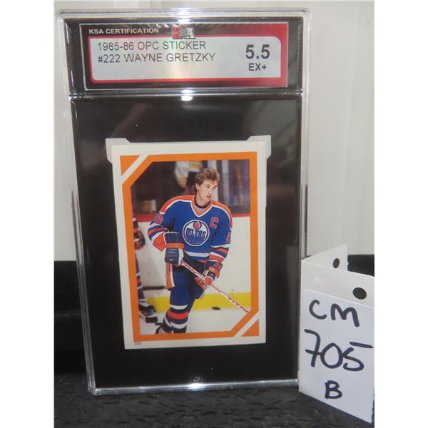 Graded Wayne Gretzky 1985-86 O-Pee-Chee Sticker