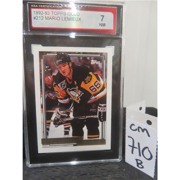 Graded Mario Lemieux Topps Gold Card
