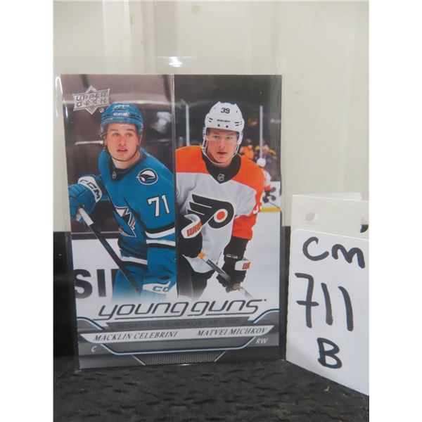 Macklin Celebrini Young Guns Checklist Card