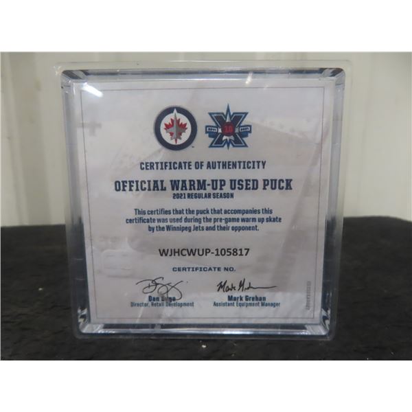 Official Winnipeg Jets 10th Anniversary Warm Up Puck