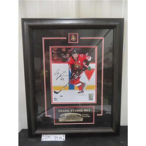 Signed Framed Mark Stone Ottawa Senators Photo