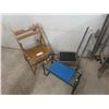 Image 1 : Folding Wooden Chairs and 2X Step Stools
