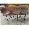 Image 1 : Leather-Like Bar Stools, 34" Tall – Qty 3